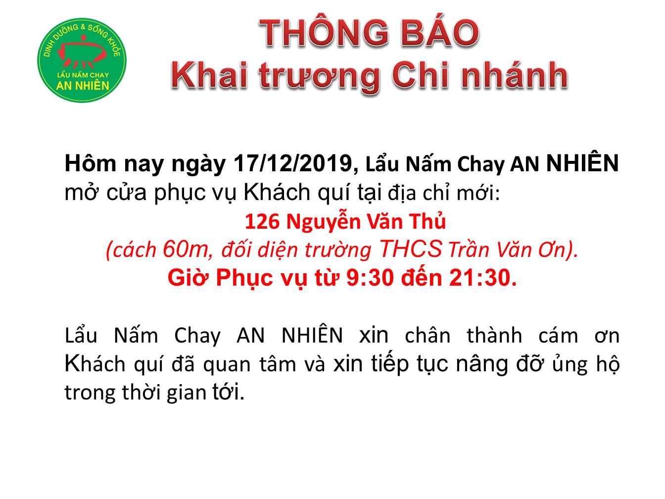 An Nhiên 126 Nguyễn Văn Thủ